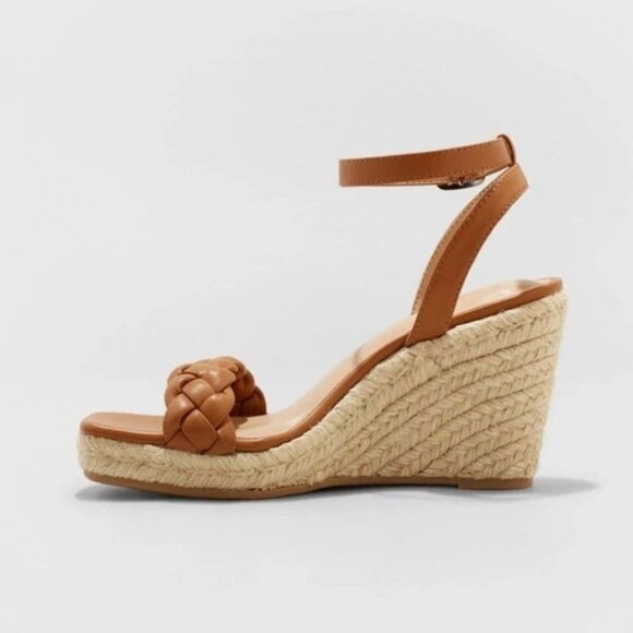 A New Day Women's Joyce Wedge Heels Tan Brown Size 11 - Picture 8 of 9